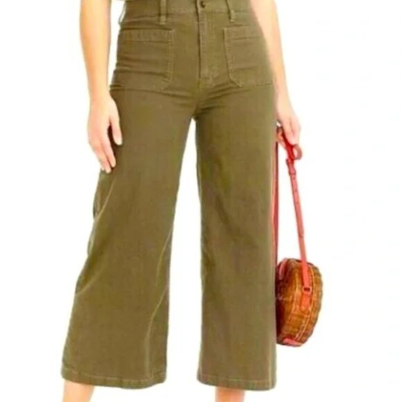 J. Crew Olive Green Wide Leg Pants--size 26 - Picture 1 of 7